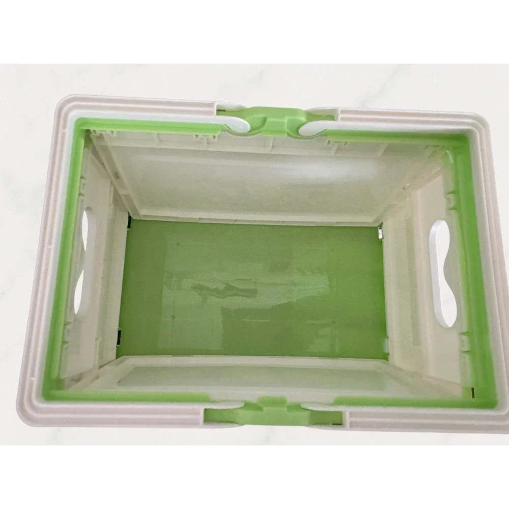Sanrio Pochacco Collapsible Storage Basket Green White Folding Organizer Crate